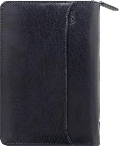 Organizer met Rits - Afsprakenplanner Agenda - Dagelijkse Planning - Luxe Leer - A4 Formaat - Donkerblauw