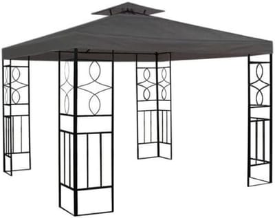 Paviljoen Dakbedekking - Tentdak Vervanging - Buiten Leven - Waterdicht Materiaal - 3 x 3 Meter - Antraciet