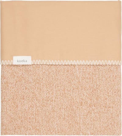 Koeka Wiegdeken Vigo flanel  - caramel / soft caramel - 75x100cm