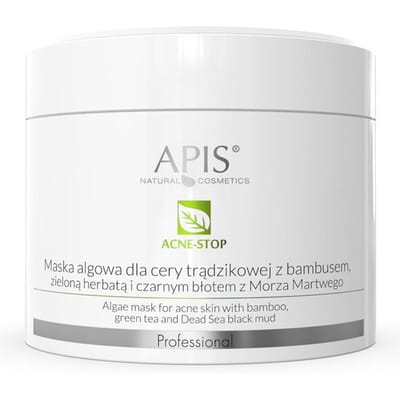 Acne-Stop algenmasker voor de acnegevoelige huid met bamboe groene thee en zwarte modder uit de Dode Zee 100g