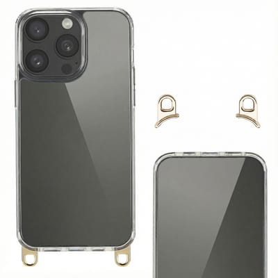 Selencia Hoesje met Afneembare Haakjes voor Koord - Geschikt voor Apple iPhone 15 Pro Max