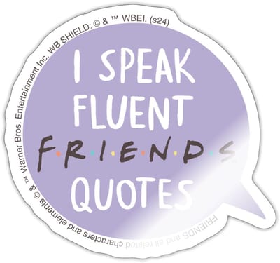 Friends I Speak Fluent Quotes Tekst Bubbel Sticker maat S (10 x 10 cm)