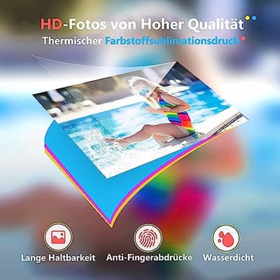 Foto Papier 4x6 Inch - 80 Vellen en 2 Kleurribben voor Thermosublimatie Drukken
