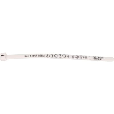 Bague Ruban à Mesurer Haute Précision Réutilisable 1‑17 Taille de Bague USA Outils de Mesure de Bijoux white