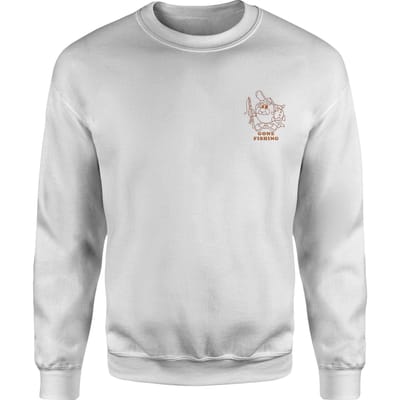 Mr. Potato Head Gone Fishing Unisex Sweatshirt - White - S