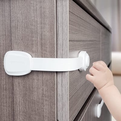 Kinderveiligheidsloten voor kinderen - 6 stuks multifunctionele lade sloten met 3M plakband - eenvoudig te gebruiken zonder gereedschap