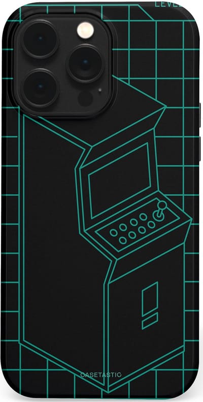 Casetastic Hoesje Geschikt voor Apple iPhone 14 Pro Max Magsafe - Stijlvolle Beschermende Duo-layer Case - Retro joystick