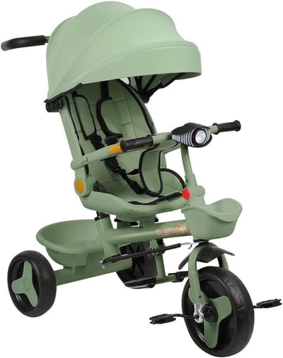 Kinder driewieler - Baby fiets kinderwagen - Buiten spelen - Omkeerbaar zitje stille wielen