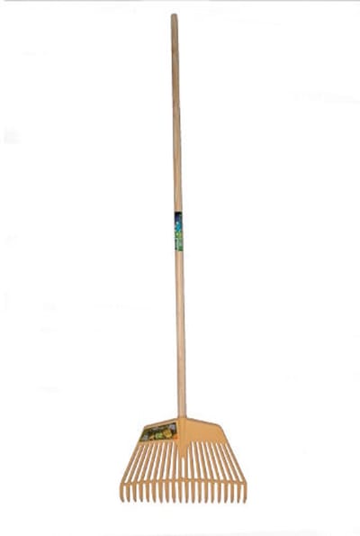MM Eurotool Bladhark 45 cm met 20 kunststof tanden en houten steel 160 cm