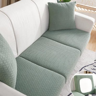 Stretch Sofahoes Effen Kleur Zitkussen Sofa Sofahoes All-Inclusive Vier Seizoenen Universele Hoes Stoffen Sofa Kussenhoes 45-60cm*45-60cm*5-20cm gray