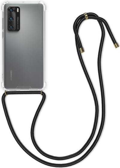 kwmobile telefoonhoesje compatibel met Huawei P40 - Hoesje met koord - Back cover in transparant
