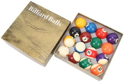 Dailygoods- Biljartballenset 16 stuks - Hars biljartballen - Diameter 5,72 cm - Hoge wrijvingsweerstand - Tafelaccessoires - Heldere kleuren met nummering