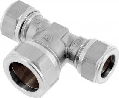 BONFIX 82454 T-stuk 12 x 15 x 12 mm. vernikkeld