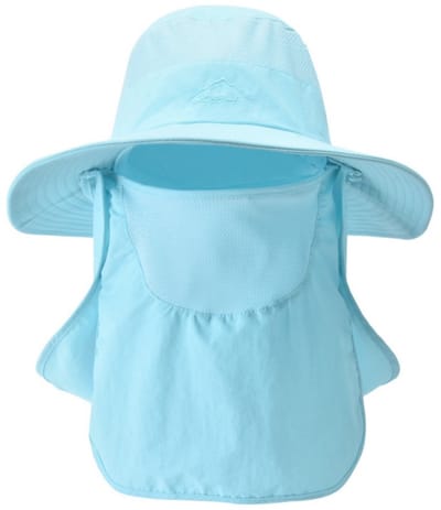 Zonnehoed - Rand 10 cm - Hoofdomtrek 56-62 cm - Unisex vissershoed - Hoed met brede rand - UV-bescherming - Geschikt voor buitenactiviteiten - Biedt bescherming voor gezicht en nek - Vissershoed - Sneldrogende zomerhoed voor buiten - Zonnehoed