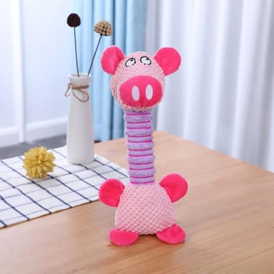 Jouets pour animaux de compagnie Jouets en peluche pour chat et chien Jouets sonores résistants aux morsures pour animaux de compagnie pour le nettoyage des dents et le meulage des dents Soulagement anti-ennui pour chien gray