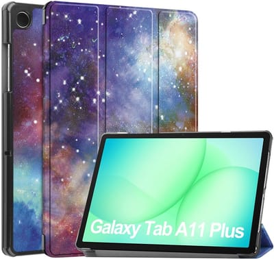 Coverup Tablethoes geschikt voor Samsung Galaxy Tab A11 Plus Hoesje - Tri-Fold Book Case met Wake/Sleep - Galaxy