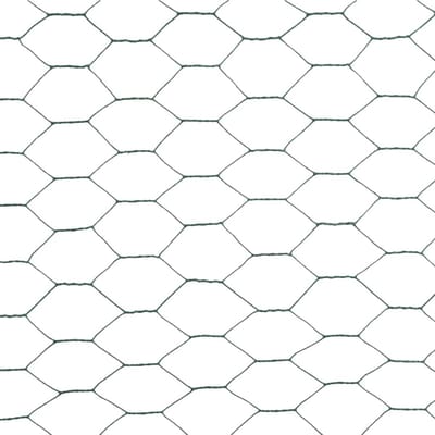 Kippengaas op Rol - 25 x 1.5 m - Groen - PVC Gecoat Staal - Zeskantvlechtwerk voor Kippenhok, Konijnenhek en Tuinafrastering - Maaswijdte 50 mm
