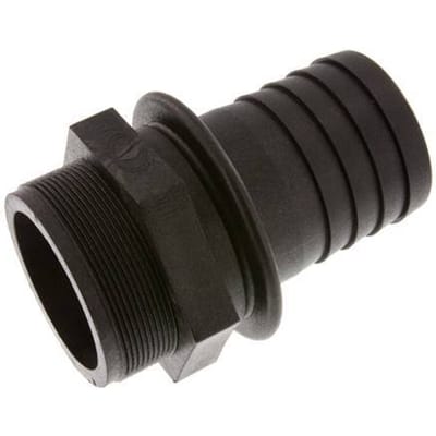 G 3'' Buitendraad x 76mm Polypropylene (PP) Slangpilaar 10 Bar