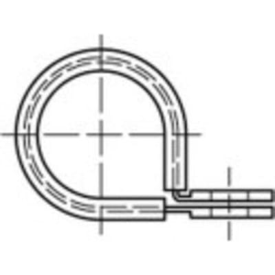 TOOLCRAFT 137628 Buisbeugel Klemmen 12 mm Galvanisch verzinkt staal 100 stuk(s)