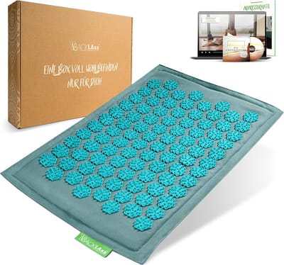 Acupressure Mat Foot - Massage Mat for Foot Massage, Back, Neck and Shoulder with Attachment Strap - Acupuncture Door Mat Against Tension - Acupressure Mat for Feet