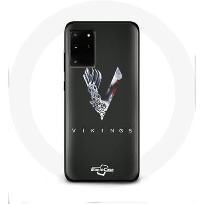Coque - Vikings - Samsung Galaxy S11 Plus - Logo V - Épée - Gris Noir gris