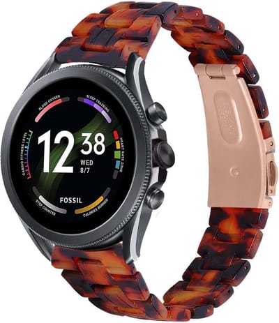 Resin bandje geschikt voor Fossil Gen 6 44mm / Gen 5e 44mm / Gen 5 - lava