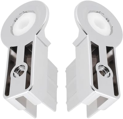 Dailygoods- Bad Scherm Scharnieren Set - Douche Beugels - ABS Chroom - Riser 37mm - Glas Dikte 6mm - Eenvoudige Installatie - Douchescharnier