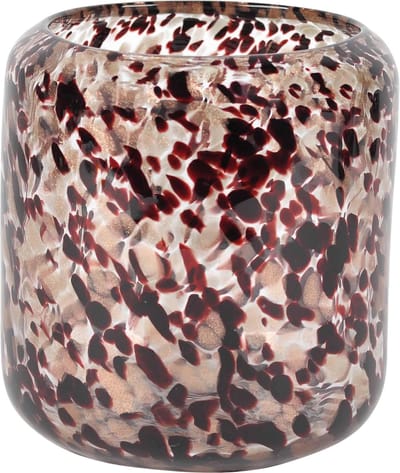 Rasteli Vaas Glas Rood-Roze-Gemêleerd D 20.1 cm H 19 cm