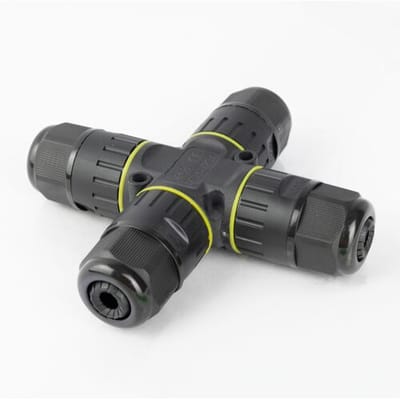 KS Verlichting X-aftak kabelverbinder - Waterdicht IP68 - Kabelmof - Kabeldoos - Zwart