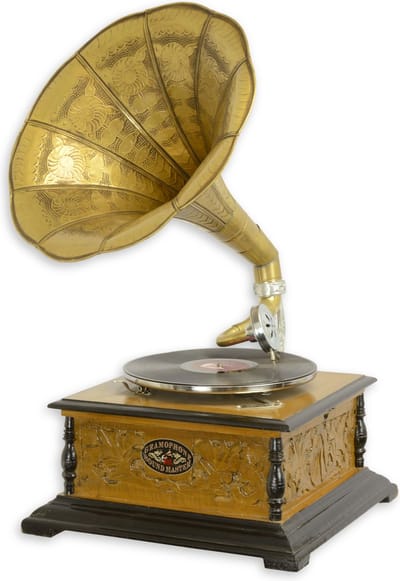 HorstDeco Platenspeler - Platenspeler - Grammofoon - Bakeliet platen - 78 RPM - Slinger Motor - Werkt echt