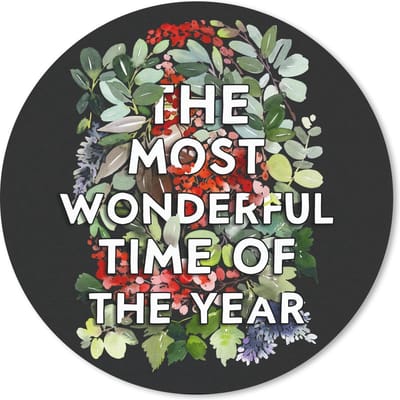 Muismat rond 20x20 cm - Mousepad Kerst - Quote - Planten - Ronde muismatten - Kerst - Cadeau - Kerstcadeau voor mannen en voor vrouwen