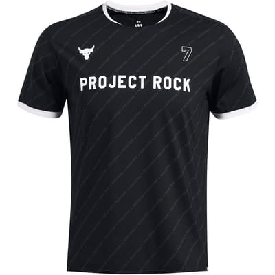 Under Armour Heren Project Rock Rugby T-Shirt (Zwart)