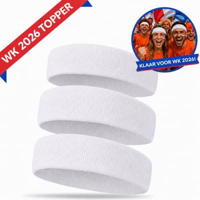 Hypify - Hoofdband - Wit - 3-PACK - WK2026 - One size - Haarband