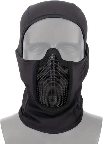 Nivard Airsoft Masker - Paintball - Mask - Tactical Helmet - Helm - Zwart