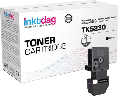 Inktdag Toner compatible met Kyocera TK-5230K, TK5230K (Zwart) voor Kyocera ECOSYS M5521cdn, M5521cdw, P5021cdn, P5021cdw