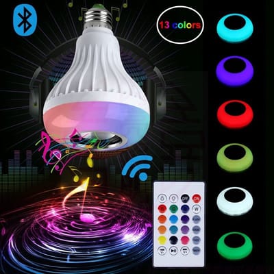 RGB Bluetooth Muzieklamp LED Cool Light Draadloze Afstandsbediening met Luidspreker Zevenkleurige Stagelamp E27