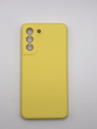 Hoogwaardige Siliconen back cover case - Geschikt voor Samsung Galaxy S21 FE - TPU hoesje Geel - stevig back cover (Past Alleen S21 FE)