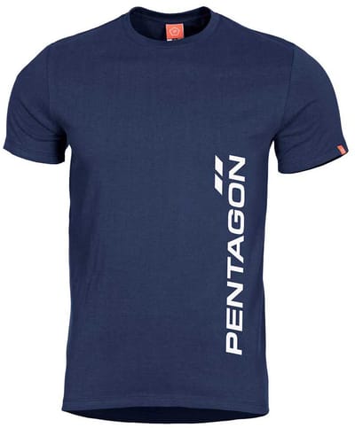 Pentagon Ageron Vertical T-shirt Met Korte Mouwen Blauw XL Man