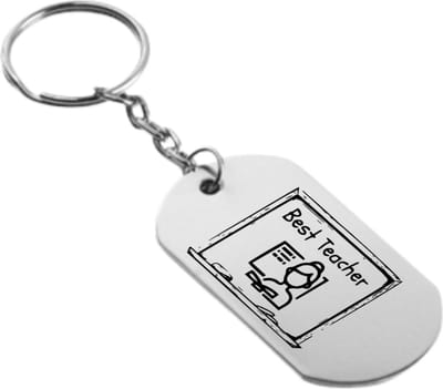 Akyol - Best teacher Sleutelhanger - Leraar - Beste docent - Leuk kado voor je docent om te geven - 2,5 x 2,5 CM