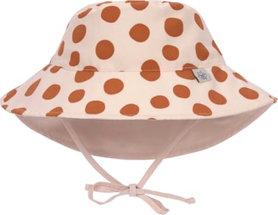 Lässig - UV-Beschermende bucket hoed voor kinderen - Stippen - Poederroze - maat S (43-45cm)