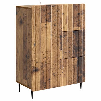 vidaXL - Dressoir - Oud - hout - 66 - x - 34,5 - x - 91,5 - cm - Bewerkt - hout