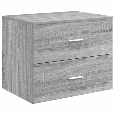 vidaXL - Wandgemonteerde - Badkamerkast - Grijs - Sonoma - 62,5 - x - 44,5 - x - 50 - cm