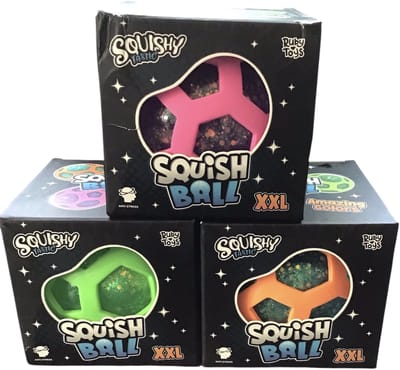 Squishy Tastic Squish ball XXL squishies mega contrasterende knijpbal verkoop per stuk