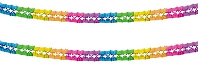 Haza feestslingers verjaardag - 2x stuks - papier - 6m - multi-color