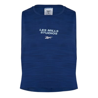Reebok Heren Les Mills Bodycombat Crew Hals Tanktop (Blauw)