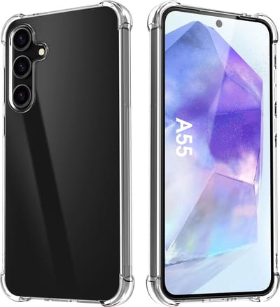 Shockproof Flexibele achterkant Silicone hoesje transparant Geschikt voor: Samsung Galaxy A55