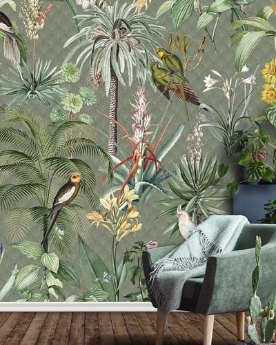 INGK - Floral Utopia Behang - Tropical Winter