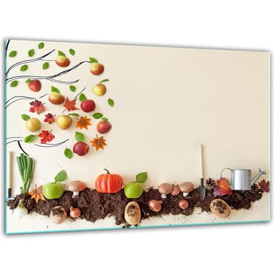 TMK ArtDeko Serie - Gehard Glazen Snijplank - 30x22cm - Antislip - Warmtebestendig