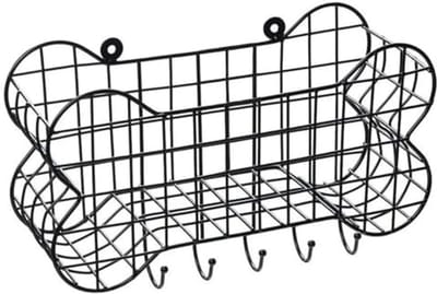 Opbergplank Huisdier - Wandrek Haken - Dierenbenodigdheden Opbergen - Hondenbot Vorm - 475 cm Hoog - Niet gespecificeerd