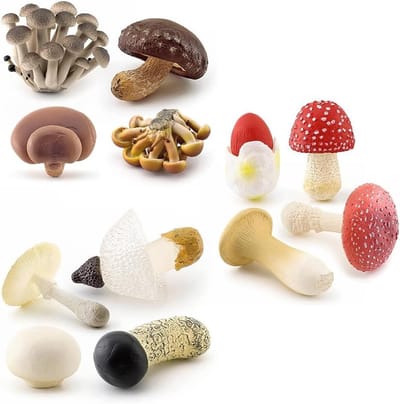 JAWSEU Deko-Paddenstoelen, 3-pack Kunstmatige Paddenstoel Figuren Miniatuur Paddenstoel Model Decoratie, Mini Paddenstoel Standbeeld Micro Landschap voor Miniatuur Feeëntuin, Tuindecoratie